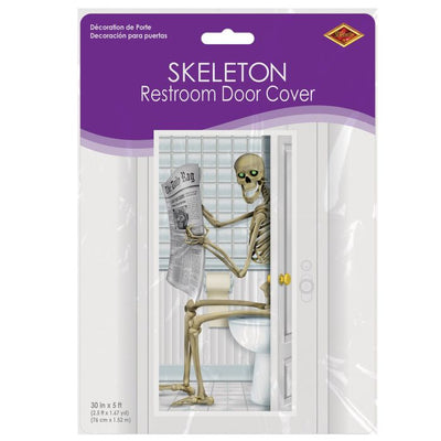 Skeleton Restroom Door Cover