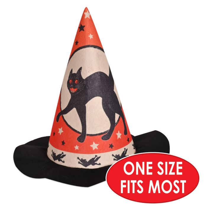 Vintage Halloween Felt Witch Hat