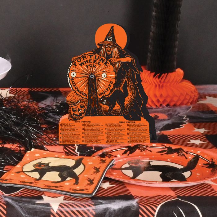 Vintage Hllwn Witch Fortune Wheel Game