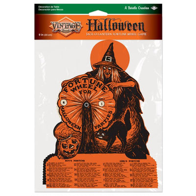 Vintage Hllwn Witch Fortune Wheel Game