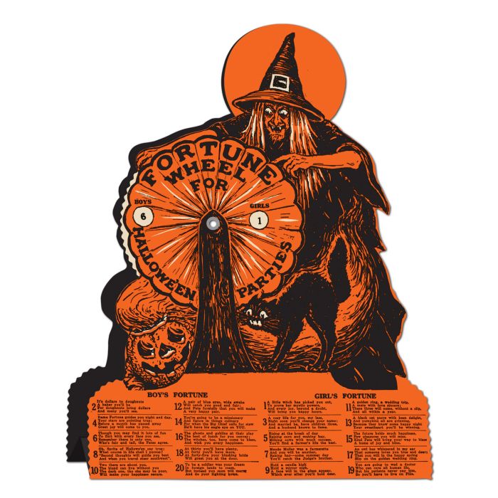 Vintage Hllwn Witch Fortune Wheel Game