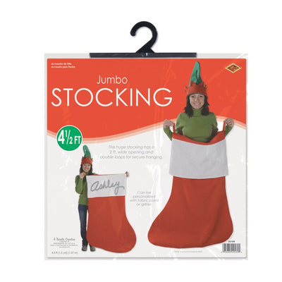 4' 6" Jumbo Stocking Christmas Party Accessory