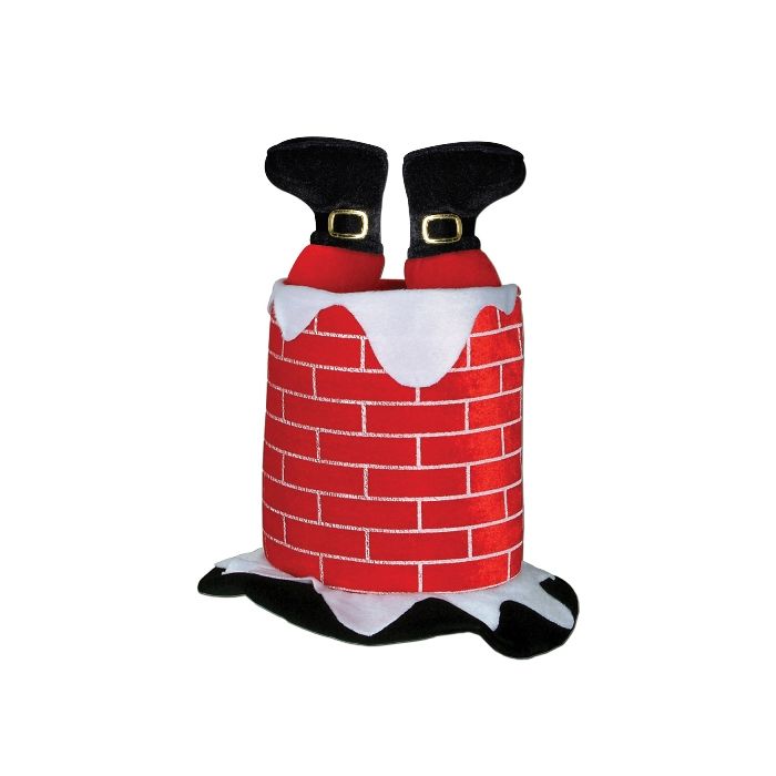 Christmas Plush Santa Chimney Hat