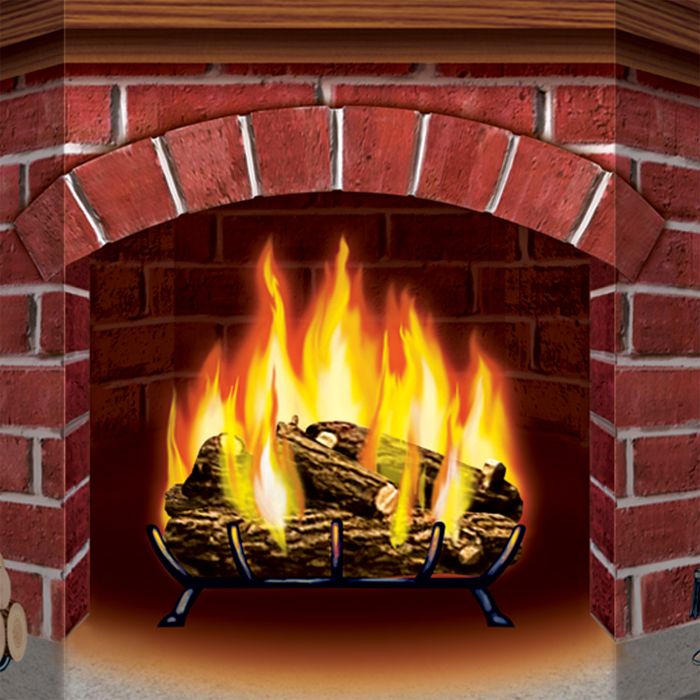 Brick Fireplace Stand-Up