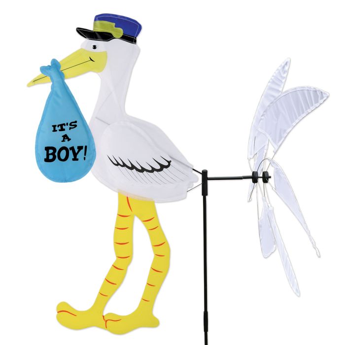Stork Wind-Wheel Party Accessory For Boy or Girl