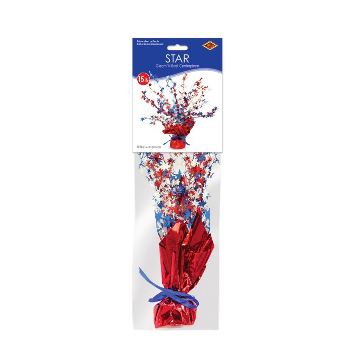 Patriotic Star Gleam ‘N Burst Centerpiece 15”