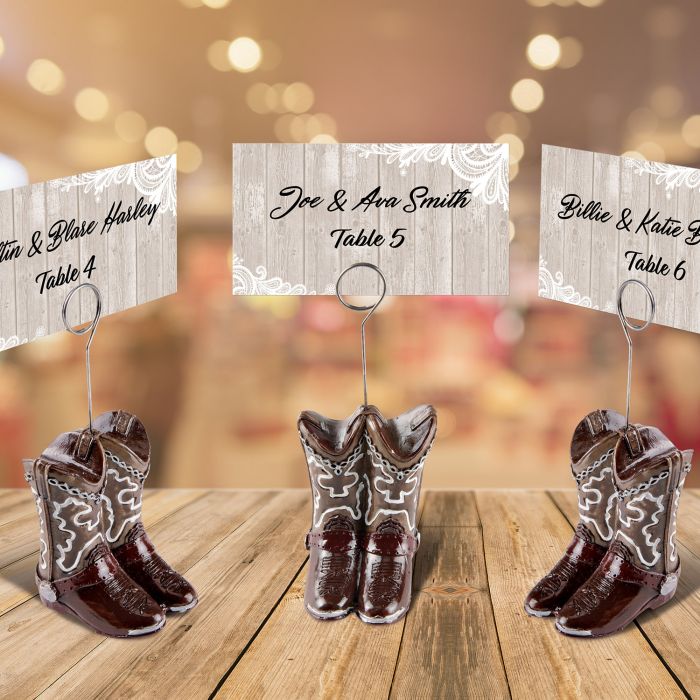 Cowboy Boots Photo/Balloon Holder