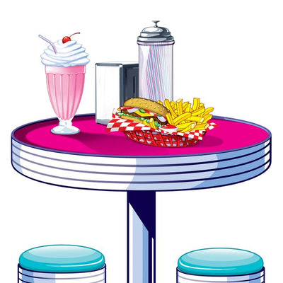 Soda Shop Tables & Stools Props Party Accessory (1 count) (2/Pkg)