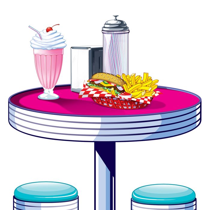 Soda Shop Tables & Stools Props Party Accessory (1 count) (2/Pkg)