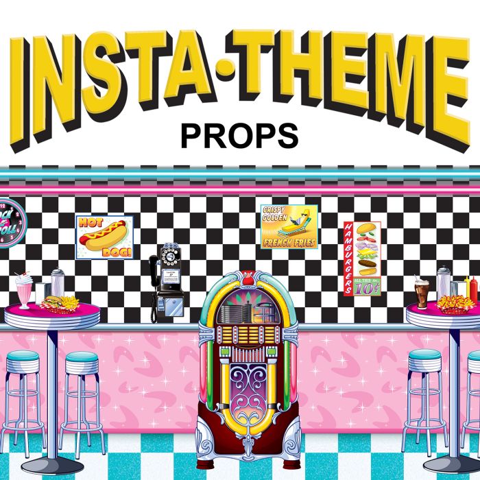 Soda Shop Tables & Stools Props Party Accessory (1 count) (2/Pkg)