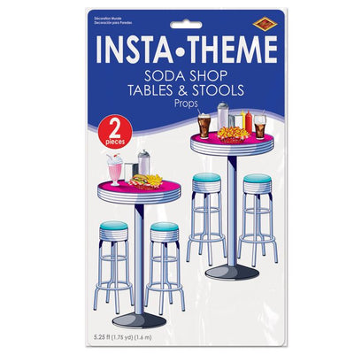 Soda Shop Tables & Stools Props Party Accessory (1 count) (2/Pkg)