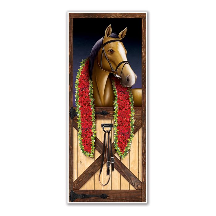 Beistle Horse Racing Door Cover All-Weather Animal Decor 6&
