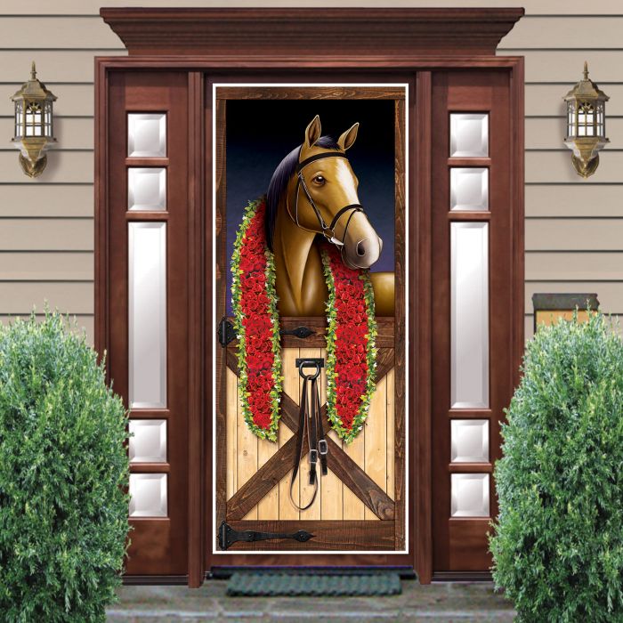 Beistle Horse Racing Door Cover All-Weather Animal Decor 6&