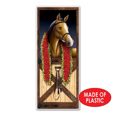 Beistle Horse Racing Door Cover All-Weather Animal Decor 6' x 30"