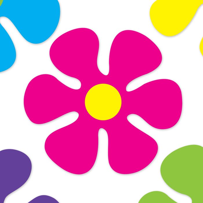 Beistle Mini Retro Flower Cutouts