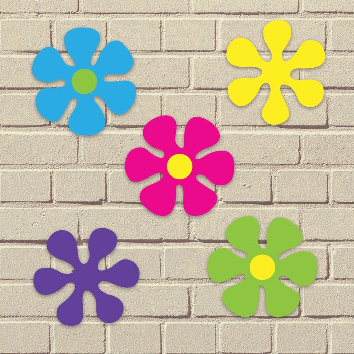 Beistle Mini Retro Flower Cutouts