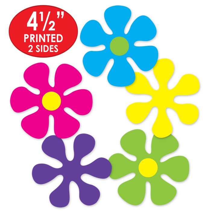 Beistle Mini Retro Flower Cutouts