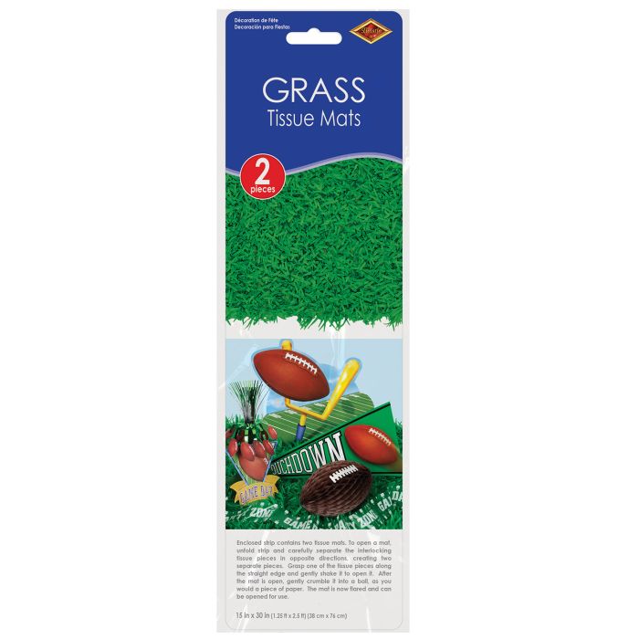Packaged Tissue Grass Mats Party Decoration