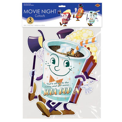 Beistle Movie Night Cutouts