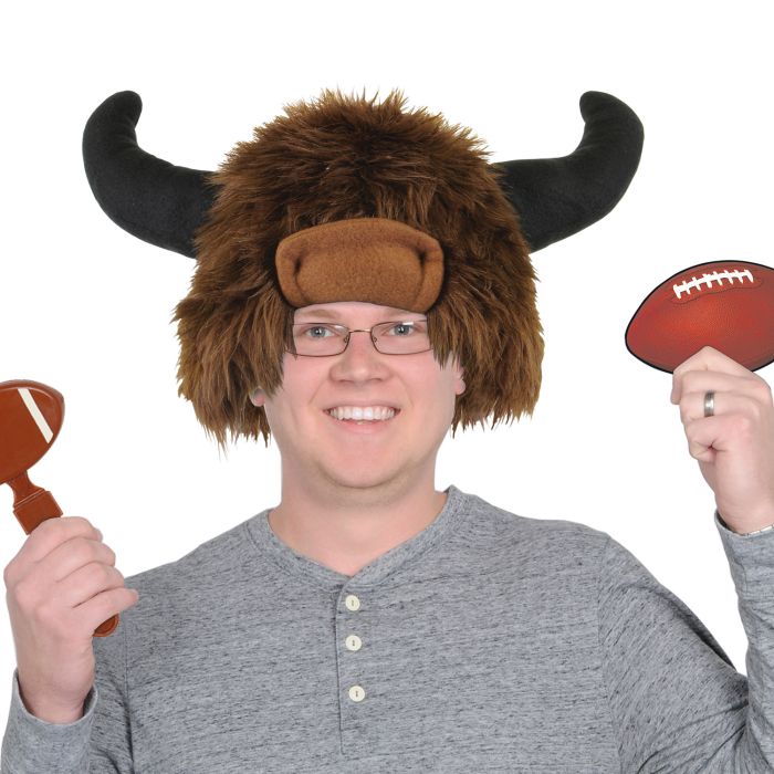Plush Buffalo Hat One Size Fits Most