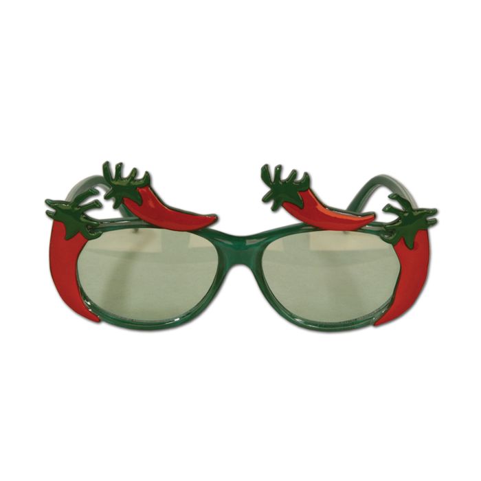Chili Pepper Fanci-Frames Party Glasses