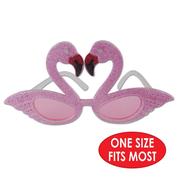 Glittered Flamingo Fanci-Frames