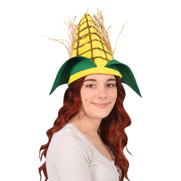 Plush Corn Cob Hat