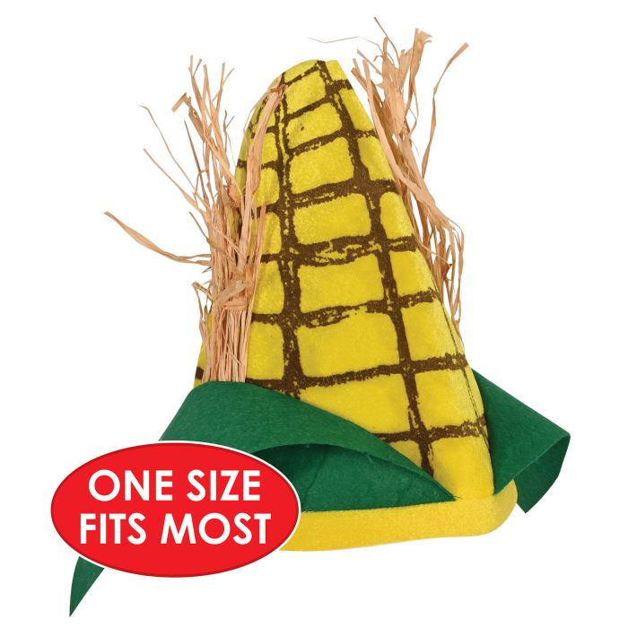 Plush Corn Cob Hat