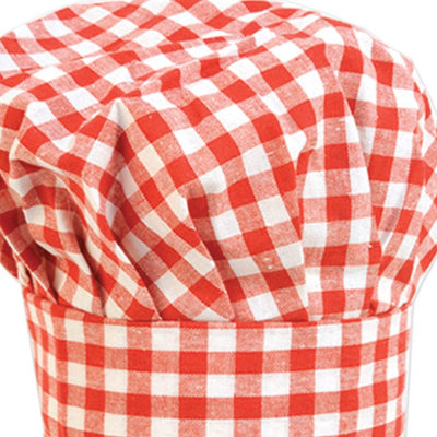 Gingham Fabric Chef's Hat