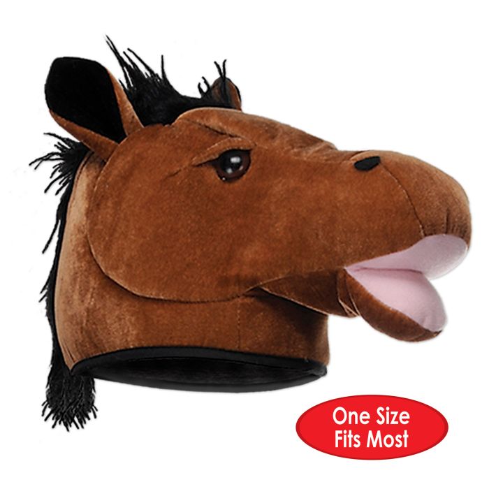 Plush Horse Head Hat