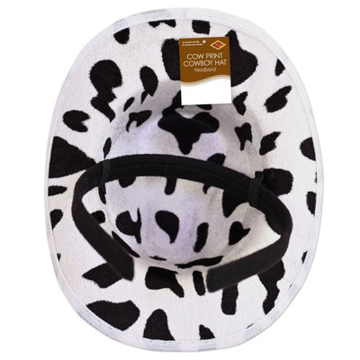 Cow Print Cowboy Hat Headband