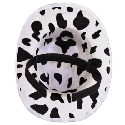 Cow Print Cowboy Hat Headband