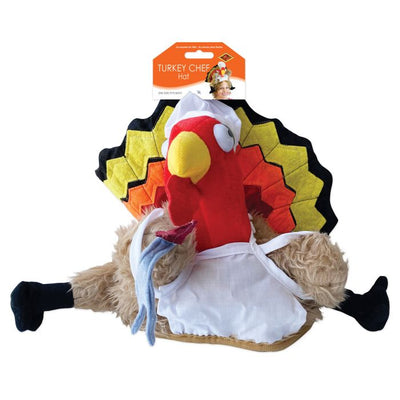 Thanksgiving Plush Chef Turkey Hat One Size