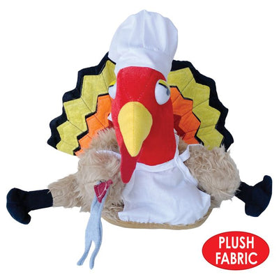 Thanksgiving Plush Chef Turkey Hat One Size