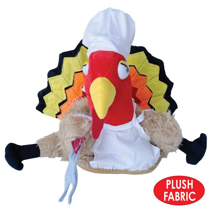 Thanksgiving Plush Chef Turkey Hat One Size