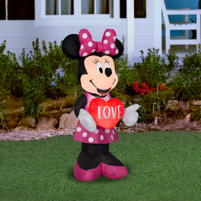 Pre-Lit Inflatable Valentine's Minnie Mouse