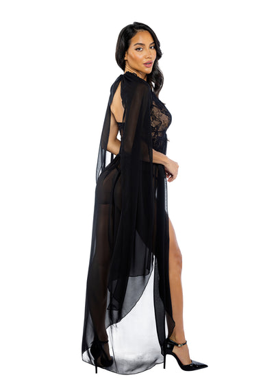 Smoldering Maxi Nightgown 2-Piece Set