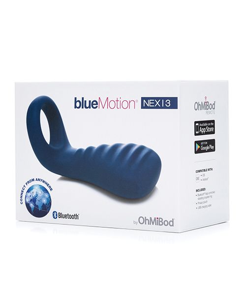 OhMiBod Blue Motion Nex 3 Bluetooth Couples Ring Cobalt Blue