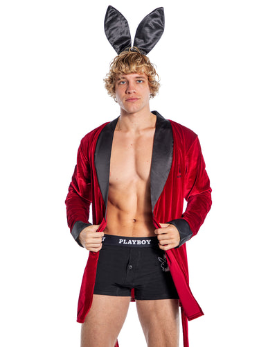 Playboy Mens Smoke Lounge Robe