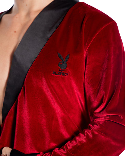 Playboy Mens Smoke Lounge Robe