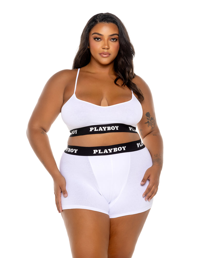 Playboy Bunny Sport Lounge Bralette 2pc Set