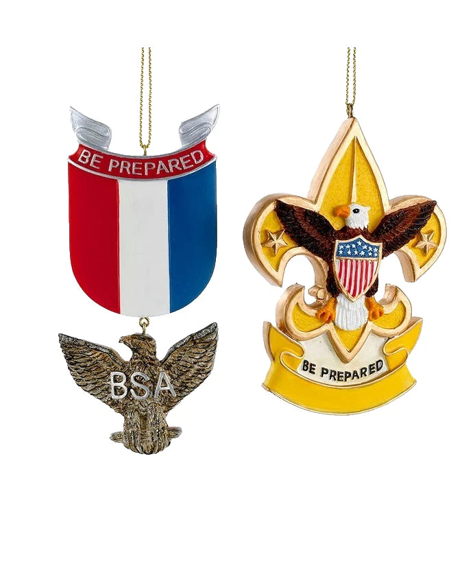 Boy Scouts Eagle Badge and Fleur De Lis Ornament