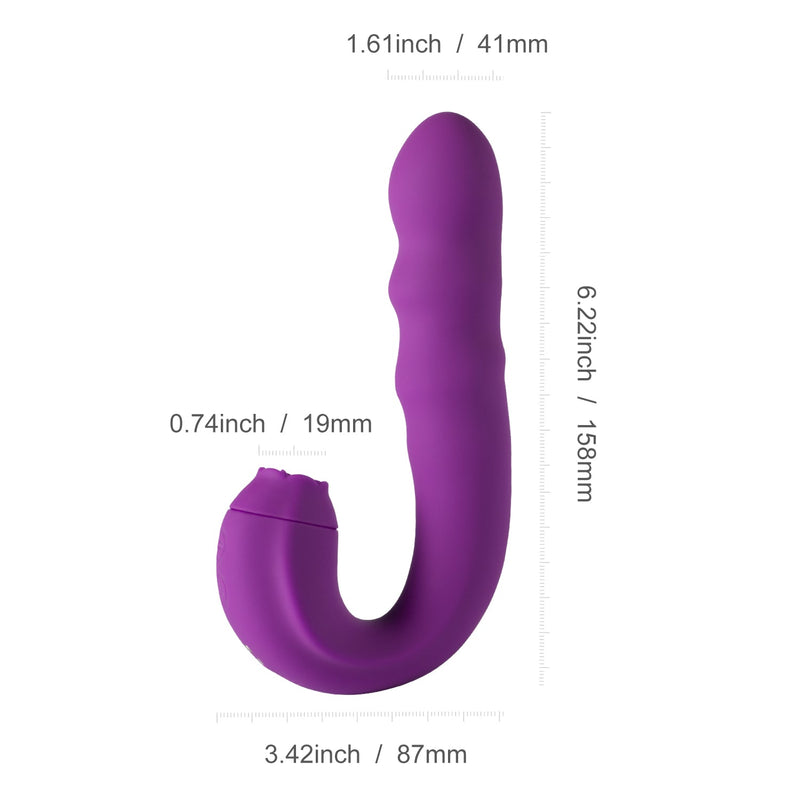 Lilian G-Spot Vibrator w/Rotating Head & Vibrating Tongue