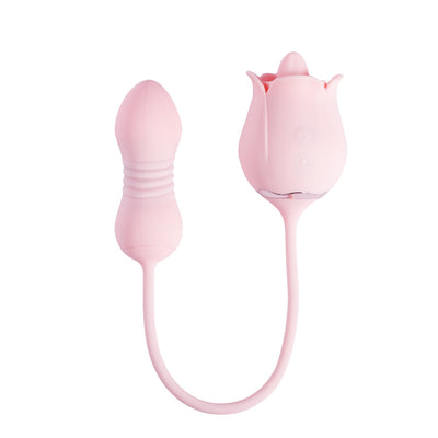 Fiona Plus Rose Clit Licking Stimulator & Thrusting Egg